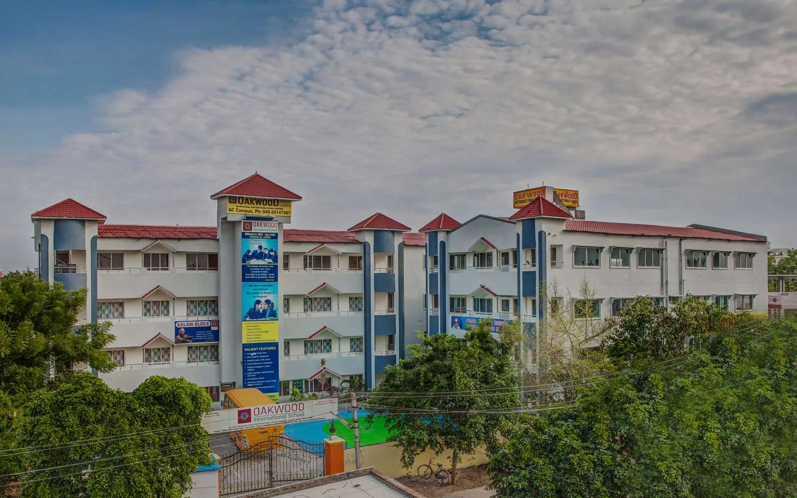 The Oakwood International School campus in Kothapet