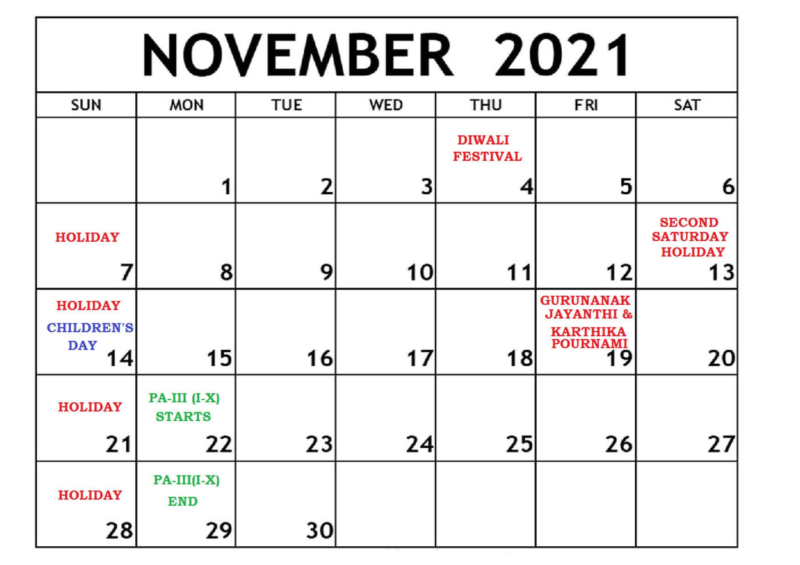 ACADEMIC CALENDAR Oakwood International School