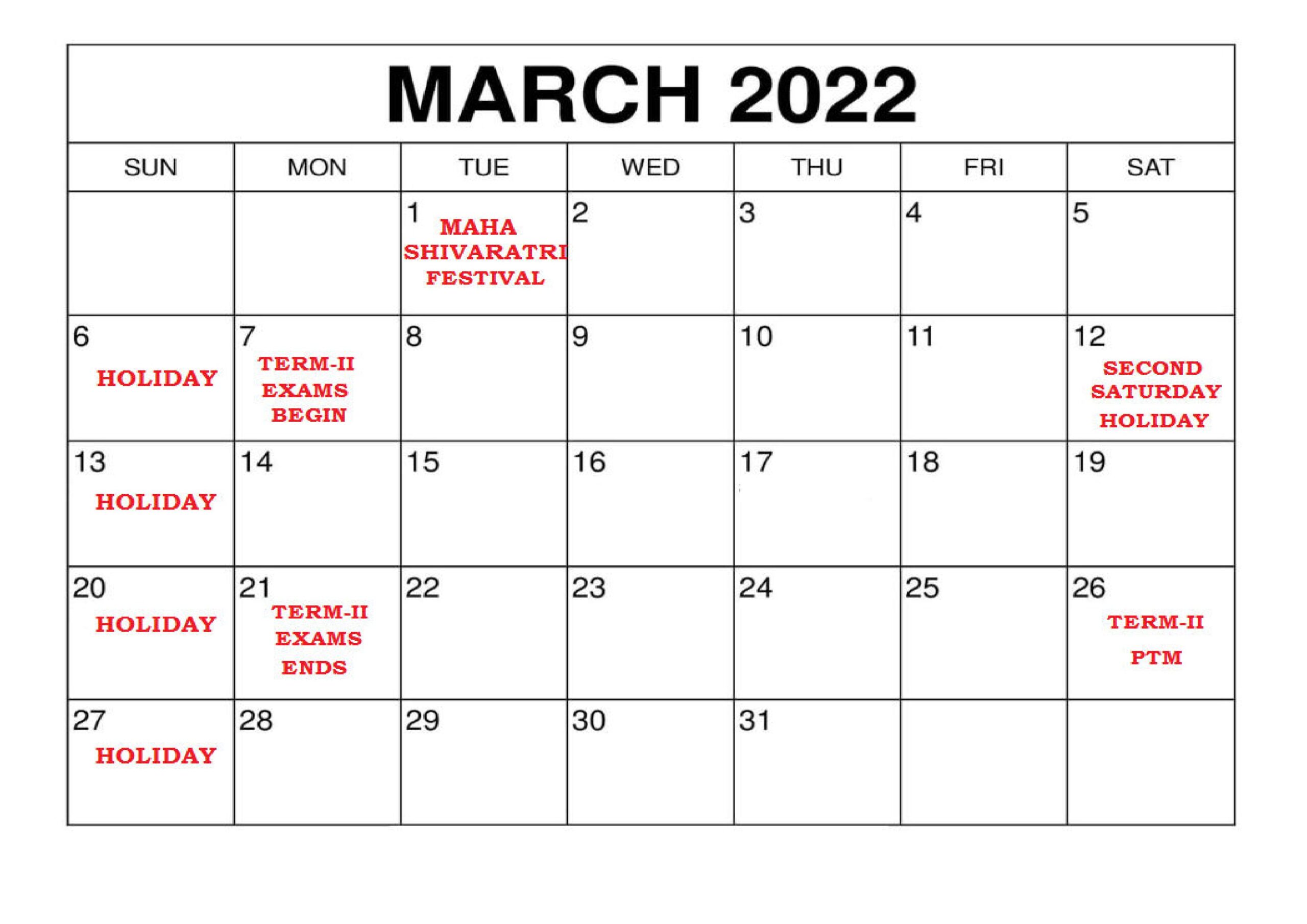 ACADEMIC CALENDAR Oakwood International School